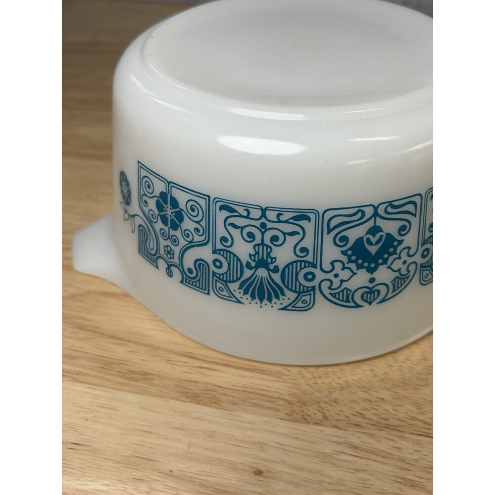 Pyrex Blue Horizon 473 Casserole With Lid Mint Condition Vintage - Picture 9 of 11